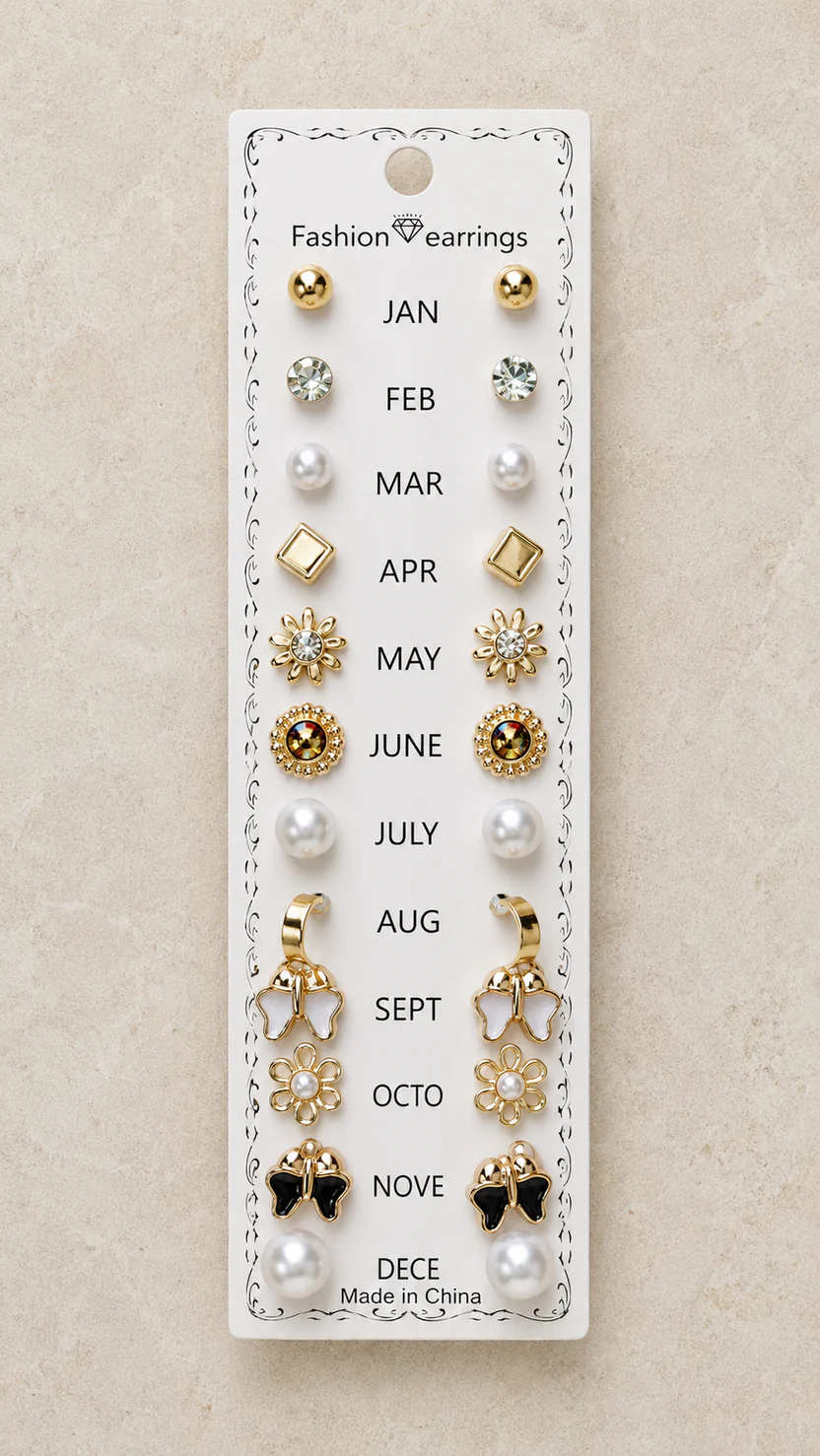 Jan-Dec Birthstone Combo (Gold)